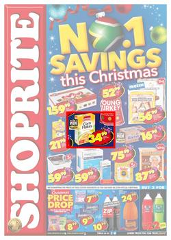 Shoprite KZN : Savings This Christmas (11 Dec - 25 Dec 2017), page 1