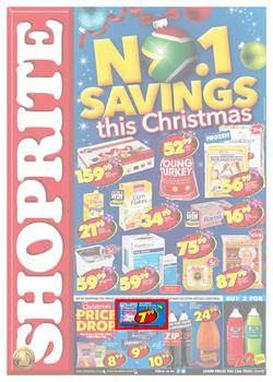 Shoprite KZN : Savings This Christmas (11 Dec - 25 Dec 2017), page 1