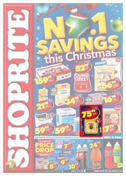 Shoprite KZN : Savings This Christmas (11 Dec - 25 Dec 2017), page 1