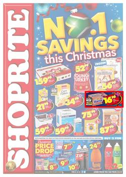 Shoprite KZN : Savings This Christmas (11 Dec - 25 Dec 2017), page 1