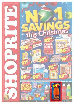 Shoprite KZN : Savings This Christmas (11 Dec - 25 Dec 2017), page 1
