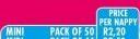 Lovies Disposable Nappy Mini(Pack of 50)-Per Nappy