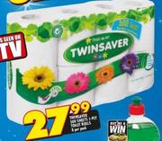 Twinsaver 500 Sheets 1 Ply Toilet Rolls-8 Per Pack