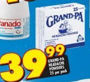 Grand-Pa Headache Powders-25 Per Pack
