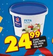 Clover Plain/Pepper Feta Cheese-200g Each