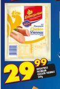 Enterprise Premium Chicken Viennas-500g