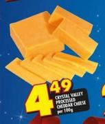 Crystal Valley Processed Cheddar Chesse-Per 100g 