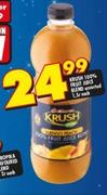 Krush 100% Fruit Juice Blend-1.5Ltr Each