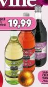 Diamond Perl White/Rose/Red Blend Wine-1Ltr Each