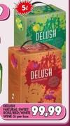 Delush Natural Sweet Rose/Red/White Wine-5Ltr Per Box