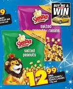 Simba Salted Peanuts/Peanuts & Raisins-150g Each