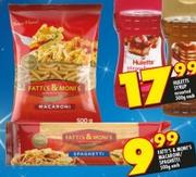 Fatti's & Moni's Macaroni/Spaghetti-500g Each