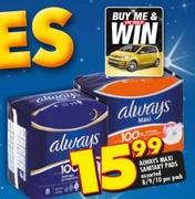 Always Maxi Sanitary Pads 8/9/10-Per Pack