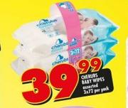 Cherubs Baby Wipes-3x72 Per Pack