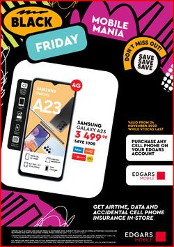 Edgars Mobile : Black Friday Mobile Mania (24 November 2022 While Stocks Last), page 1