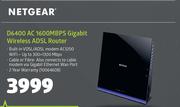 Netgear D6400 AC 1600Mbps Gigabit Wireless ADSL Router