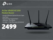 TP-Link Archer VR400 AC1200 Modem Router