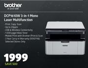 Brother DCP1610W 3 In 1 Mono Laser Multifunction Printer