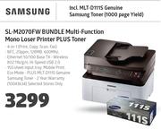Samsung SL-M2070FW Bundle Multi-Function Mono Laser Printer Plus Toner