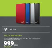 Seagate 1TB 2.5" Slim Portable-Each