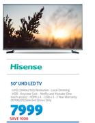 Hisense 50" UHD LED TV 