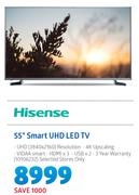 Hisense 55" Smart UHD LED TV 