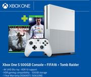 Xbox One S 500GB Console + FIFA 18 + Tomb Raider