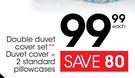 Double Duvet Cover Set Plus 2 Standard Pillowcases-Each