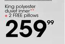 King  Polyester Duvet Inner Plus 2 Free Pillows