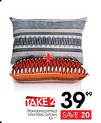 Standard Printed & Filled Pillows-For 2