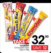 Cadbury Chocolate Bars-4 x 37g Or 48g
