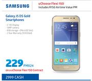 Samsung Galaxy J5 DS Gold Smartphones-On A uChoose Flexi 150