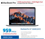 Apple MacBook Pro 13" 128GB 2017-On 10GB Data Price Plan Includes R216 WiFi Modem