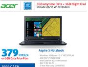 Acer Aspire 3 Notebook-On 3GB Data Price Plan