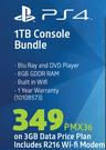PS4 1TB Console Bundle-On 3GB Data Price Plan