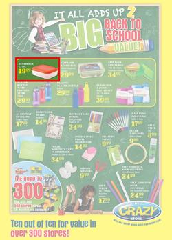 The Crazy Store : Big Back To School Value (26 Dec - 21 Jan 2018), page 1