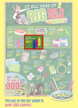 The Crazy Store : Big Back To School Value (26 Dec - 21 Jan 2018), page 1