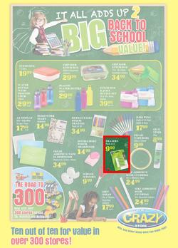 The Crazy Store : Big Back To School Value (26 Dec - 21 Jan 2018), page 1