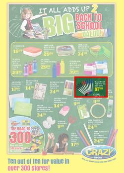The Crazy Store : Big Back To School Value (26 Dec - 21 Jan 2018), page 1