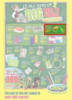 The Crazy Store : Big Back To School Value (26 Dec - 21 Jan 2018), page 1
