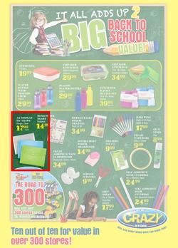 The Crazy Store : Big Back To School Value (26 Dec - 21 Jan 2018), page 1
