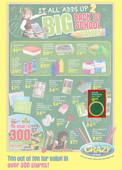 The Crazy Store : Big Back To School Value (26 Dec - 21 Jan 2018), page 1