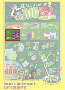 The Crazy Store : Big Back To School Value (26 Dec - 21 Jan 2018), page 1