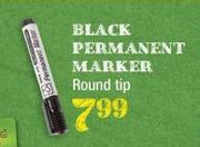 Black Permanent Marker Round Tip