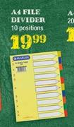 Marlin A4 File Divider 10 Positions
