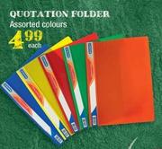 Marlin Quotation Folder Assorted Colours-Each