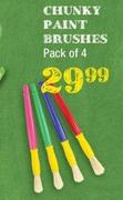 Chunky Paint Brushes Pack Of 4