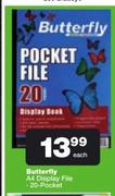 Butterfly A4 Display File With 20 Pocket-Each