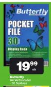 Butterfly A4 Vertoonieor 30 sakkies-elk