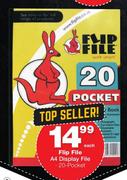 Flip File A4 Display File With 20 Pocket-Each